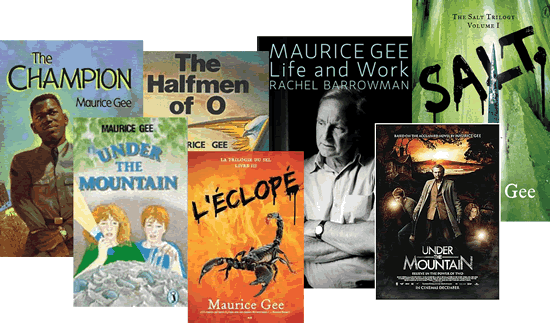 Covers of books and other resources by and about Maurice Gee